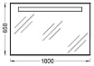 Зеркало Jacob Delafon Parallel 100 см с подсветкой, анти-пар EB1416RU-NF