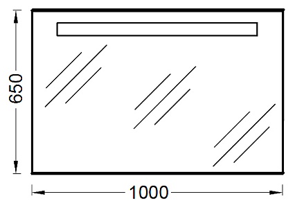 Зеркало Jacob Delafon Parallel 100 см с подсветкой, анти-пар EB1416RU-NF