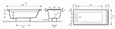Акриловая ванна Jacob Delafon Spacio 170x75 без ручек