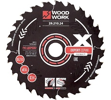 Диск пильный Эксперт 210x2.4/1.6x30 мм, Z=24 мм, A=18 WOODWORK 29.210.24