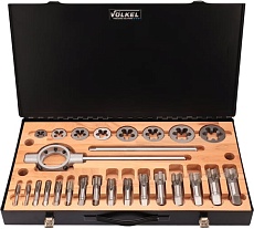Набор метчиков и плашек VOLKEL G(BSP) 1/8 -1.0 HSS-G 32пр V48021