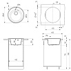 Кухонная мойка Ulgran Quartz Nora 485-01 48.5 см жасмин