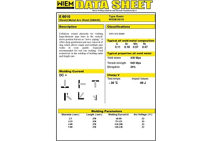 Электроды сварочные OK Pipeweld E6010 9 кг, 4.00x350 мм WIEM E601094