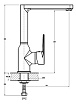 Смеситель для кухонной мойки Orange Flipo M23-000cr