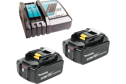 Аккумулятор 191L74-5 (2 шт; 18В; 5.0 Ач; Li-Ion) с зарядным устройством Makita 199379