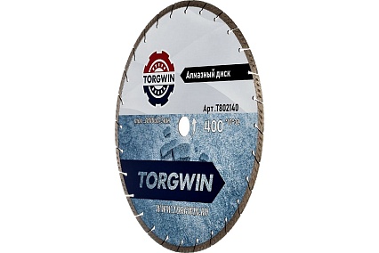 Диск алмазный турбосегментный 400x10x32/25.4 мм, широкий сегмент TORGWIN T802140