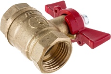 Латунный шаровой кран для воды Valfex OPTIMA 1/2&quot; ВР/ВР ручка-бабочка 11Б27фт1М VF.217.L0B1.012.Bir