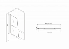 Шторка для ванны Abber Ewiges Wasser AG50080B 80x140 черный