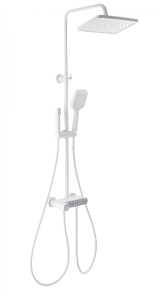 Душевая стойка Wonzon&Woghand Muse Corno WW-B3112-MW термостат, белый матовый