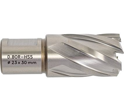 Сверло корончатое HSS по металлу (23х30/63 мм; Weldon 19) D.BOR CD-HSS-030-023-W