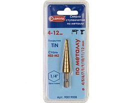Сверло ступенчатое по металлу (4-12 мм; HSS M2 TiN) Диолд 90019008