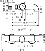 Смеситель для ванны Hansgrohe Ecostat 13201000 термостат