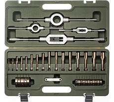 Набор метчиков и плашек 37шт, HSS 4341, M3-М14 Дело Техники 239370