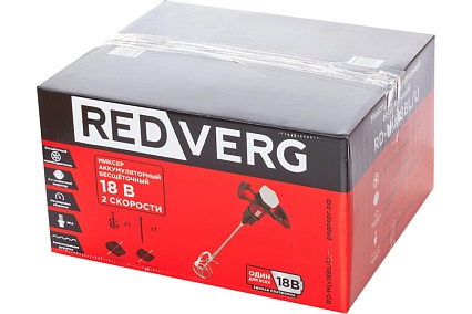 Аккумуляторный бесщеточный миксер Redverg RD-Mix18BL/U, без акк, без з/у 6681977