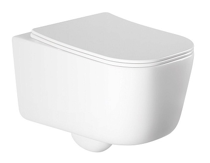 Подвесной унитаз SET Aquatek Лугано-018 4в1, кнопка хром