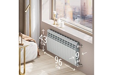 Радиатор Royal Thermo BiLiner 350 /Silver Satin VR - 12 секций НС-1196737