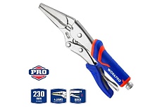 Зажимные клещи WORKPRO 165 мм, 6-1/2 дюймов, CR-V, с удлиненным захватом WP231075