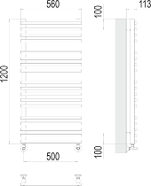 Полотенцесушитель водяной Terminus Кремона П18 500x1200, 4670078530684