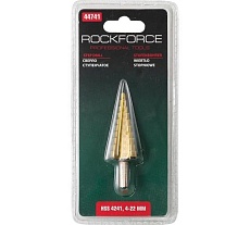 Ступенчатое сверло в блистере (4-22 мм, HSS 4241) Rockforce RF-44741(29880)