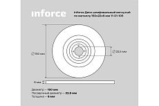 Диск шлифовальный вогнутый по металлу (150х22х6 мм) Inforce 11-01-105
