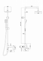 Душевая стойка Bravat Real F6333367CP-A-RUS хром