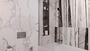 Дизайн-проект ванной комнаты "Мраморное великолепие".