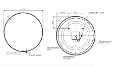 Зеркало Cersanit Eclipse Smart 100x100 см с подсветкой, черный A64149