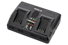 Двойное интеллектуальное зарядное устройство Yato 18 В, 2,4-4,5 A YT-828501