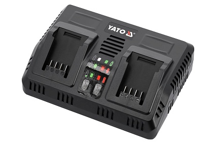 Двойное интеллектуальное зарядное устройство Yato 18 В, 2,4-4,5 A YT-828501