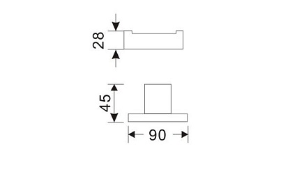 Крючок Orans OLS-P7206 черный матовый