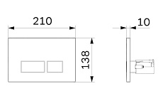 Кнопка смыва Am.Pm Pro S I047001 белый