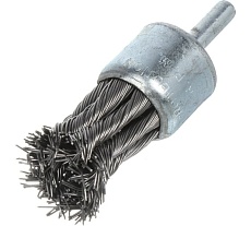 Щетка для дрели концевая 25 мм, со шпилькой, крученая проволока BARTEX 265905