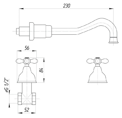 Смеситель для раковины Migliore Princeton Plus ML.PRP-8069.DO золото