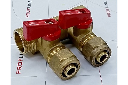 Коллектор для м/п труб PROFLINE 3/4x3/4x16x2 вых с кранами УТ-00036224