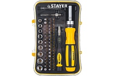 Набор насадок с реверсивной отверткой 65 предметов Stayer MASTER 25310-H65