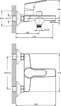 Смеситель для ванны Rush Crete CR3535-44