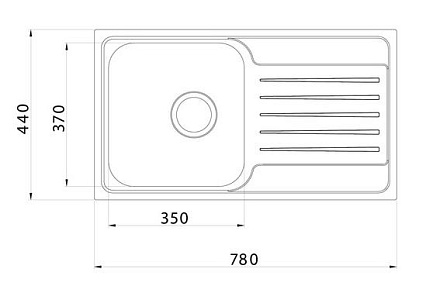 Кухонная мойка Iddis Sound SND78SDi77 78 см без отверстий, сатин