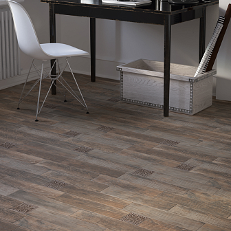 Керамогранит Kerama Marazzi Браш Вуд коричневый тёмный 9.9х40.2 см, SG401300N