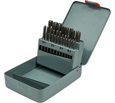 Набор метчиков FIT Профи легированная сталь, М3-М12, металлический кейс, 21 шт. 70801