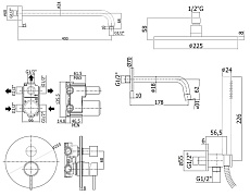 Душевой набор Paffoni Light KITLIG019NO045 черный матовый