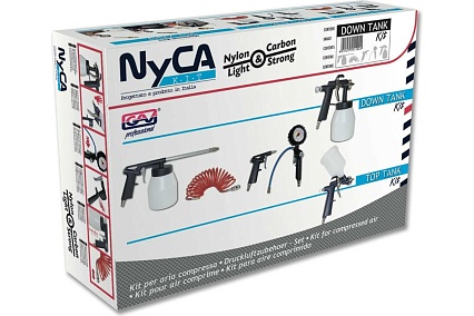 Набор пневмоинструмента Sumake NYCA/4 из нейлон-карбона, 5 предметов, бс. 8080600