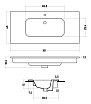 Раковина Plumberia Selection IXO XO101FBO 101см фарфор
