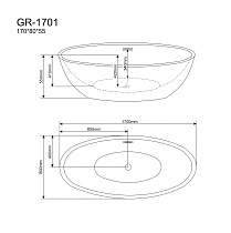 Акриловая ванна Grossman Fly GR-1701 170x80