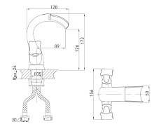 Смеситель для раковины D&K Hessen Grimm DA1382801