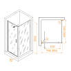 Душевой уголок RGW Stilvol SV-145B (SV-05B + Z-050-2B) 80x90 прозрачное, черный 703214589-14