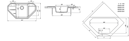 Кухонная мойка Bamboo Крона 91 см СМс, белый 29.040.D0910.401