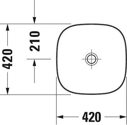 Раковина Duravit Zencha 2373421379 42 см матовый черный