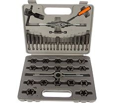 Набор метчиков и плашек Sparta М3-М12, плашко-метчикодержатель, 40 предметов, в пластиковом боксе 773155