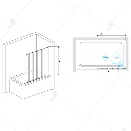 Шторка для ванны RGW Screens SC-21 120x150