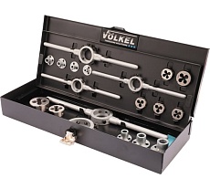 Набор плашек VOLKEL М3-М12 DINEN22568 HSS-G 19 предметов V49599